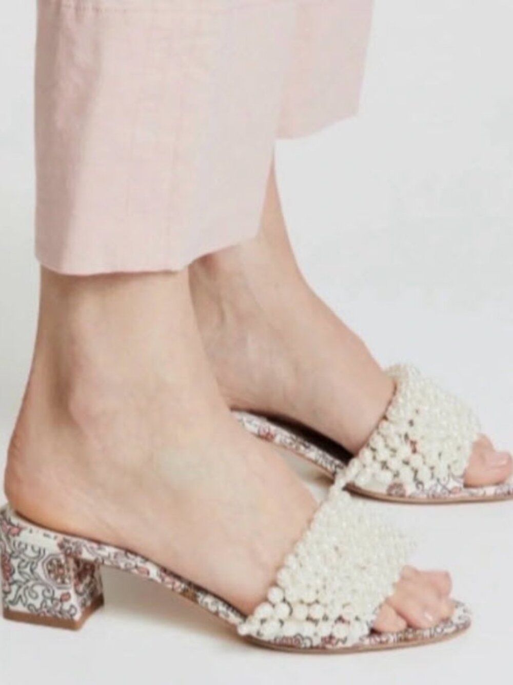 Tory Burch Tatiana Pearl Slides | Size 8